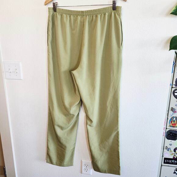 Size M – Vintage Draper’s & Damon’s Avocado Green Wide Leg Pants - Picture 5 of 5
